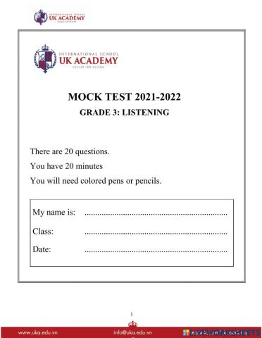 Mock test grade 3