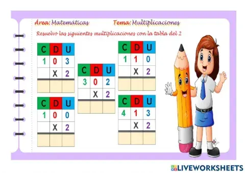 A multiplicar, listos !ya¡