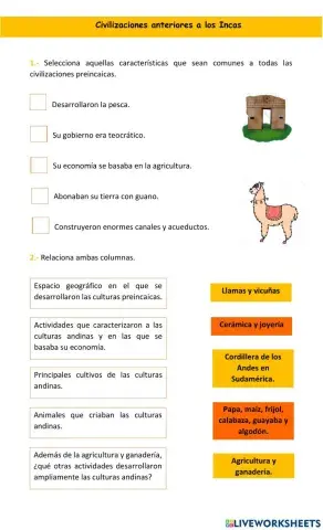 Civilizaciones anteriores a los Incas
