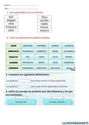 Sinónimos y ant+onimo