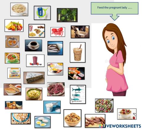 Feed the pregnant woman