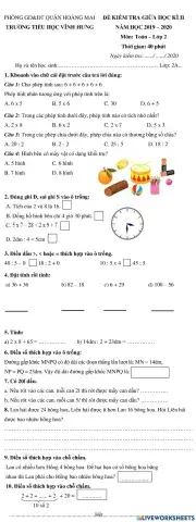 Toán (Thứ năm 23-2-2020)