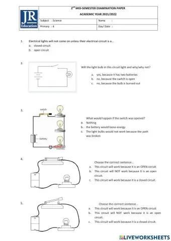Mid Test Smt 2 P4 - Science (Angelo)