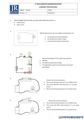 Mid Test Smt 2 P4 - Science (Angelo)