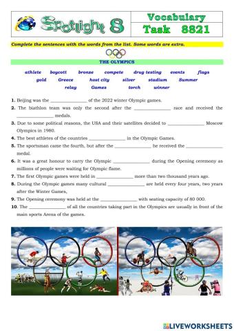 Spotlight 8 Task 8821