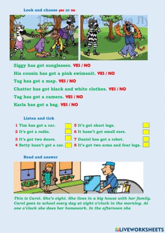 Listening and reading