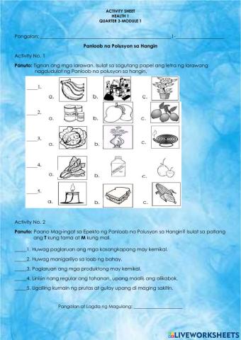 Panloob na Polusyon sa Hangin