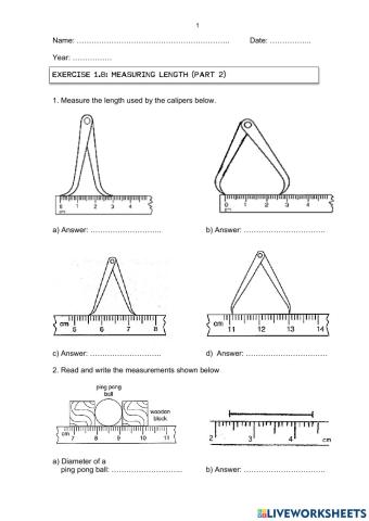 Exercise 1.8 (MEASURING LENGTH PART 2)