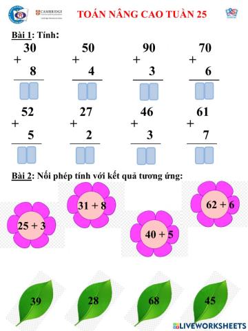 Toán nâng cao tuần 25