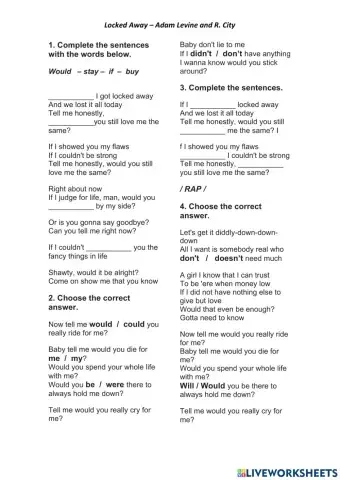 Locked Away - Adam Levine and R. City