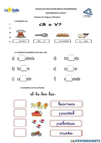 Examen de lengua y literatura