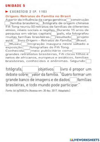 Artigos, preposições e contrações  +  Plural - Samba  - Unid 5 - p. 116