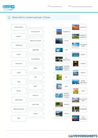 Repetytorium 8klasisty Pearson unit 5 Świat przyrody - Task 1 landscape