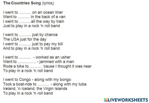 Countries song