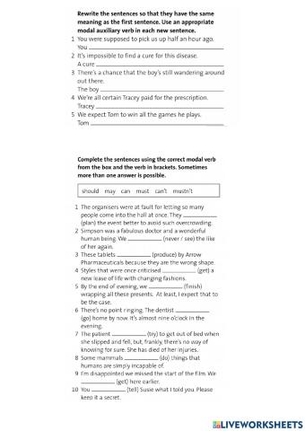 Outcomes Advanced Modals