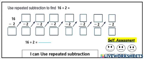 Use repeated subtraction