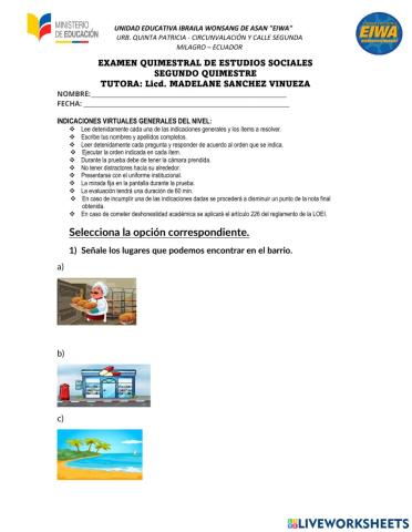 Evaluacion de estudios sociales