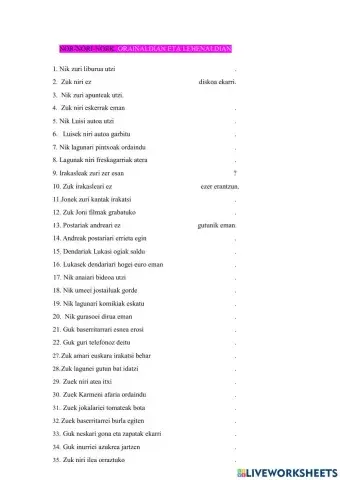 Nor-Nori-Nork ( Orainaldia eta lehenaldia)