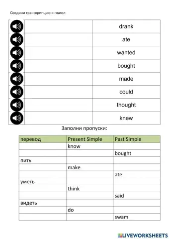 Verbs (past simple)