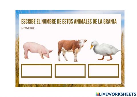 Los animales de la granja