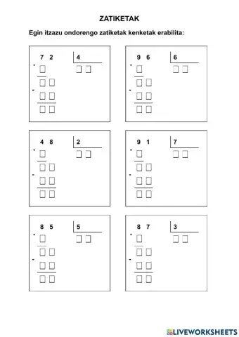 Zatiketak, kenketekin