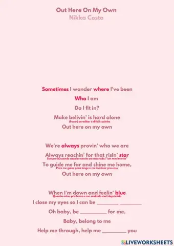 Song: Out Here on my Own