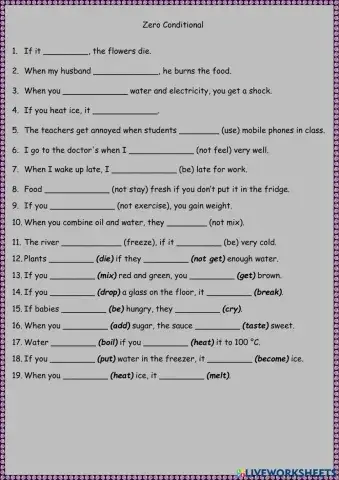 Zero-First Conditionals