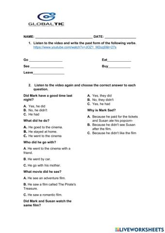 Present simple, Present Continuous, Past simple