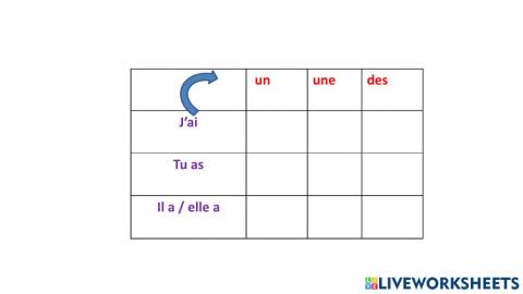 Adjectifs possessifs 1A