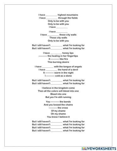 Song to practice present perfect