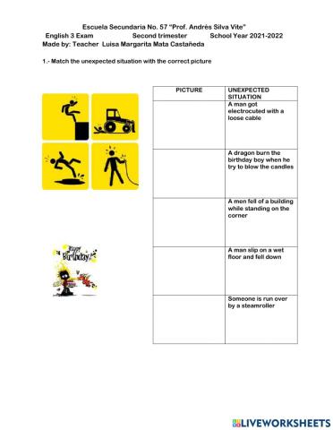Examen del segundo trimestre