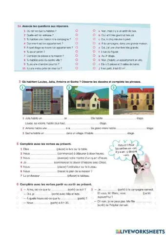 Ejercicios UD04 La maison 2ESO