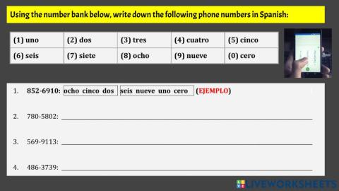 Los números del 0 al 100
