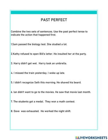 Past perfect