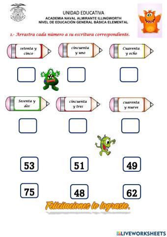 Escritura de números