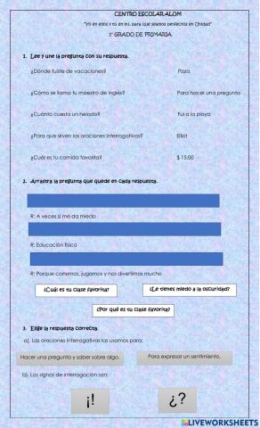 Oraciones interrogativas