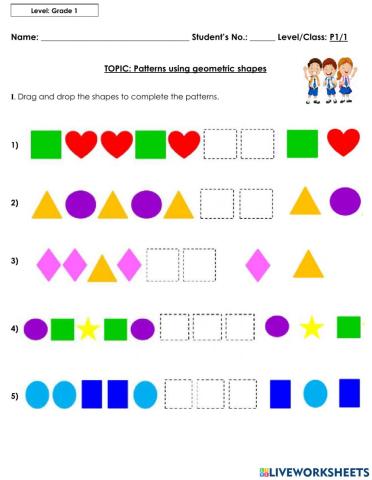 P1 Math Worksheet-Patterrs