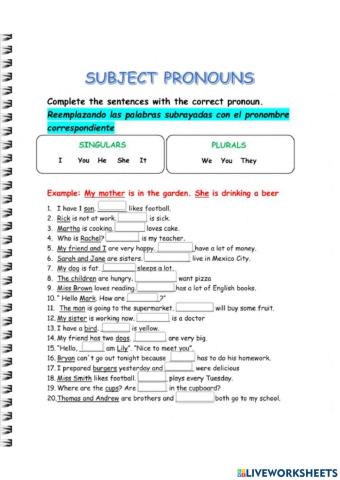 Subjet Pronouns