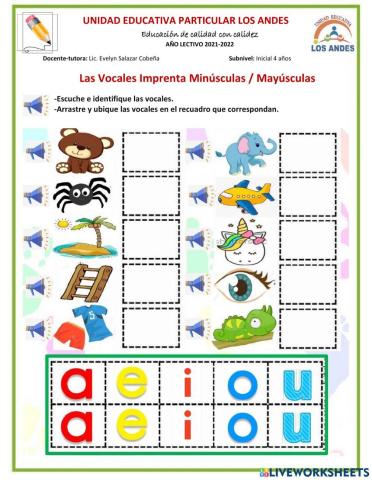 Repaso de las vocales