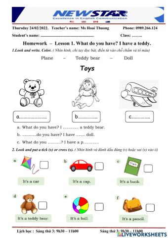 HW What do you have? G1