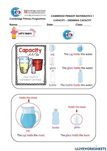 CGE1-Capacity - ordering capacity