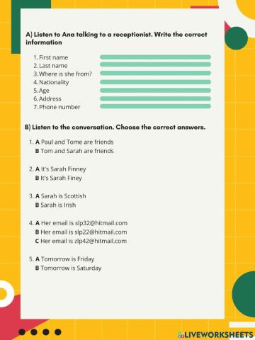 Listen to personal information