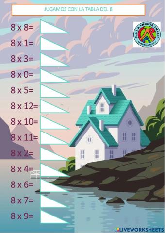 Tabla del 8 y extensión
