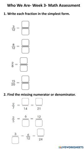 WWA- Week 3- Math Assessment