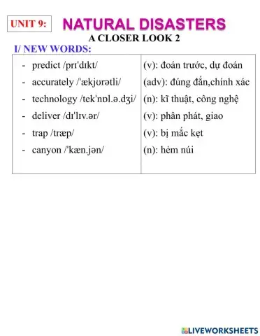 English 8-unit 9- a closer look 2