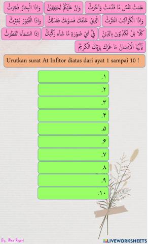 Surat Al Infitor ayat 1-10