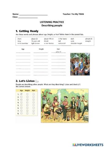 Tactics basic - Listening - Describing people