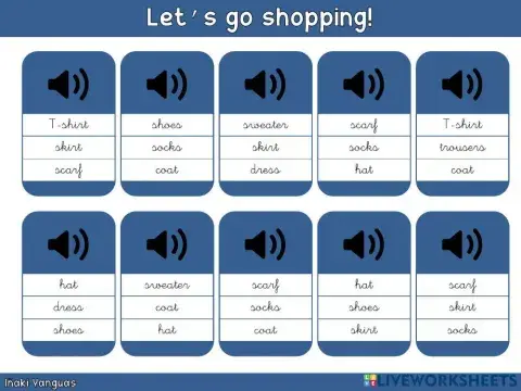Let's go shopping - Listening