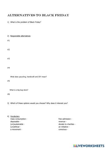 Alternative to Black Friday