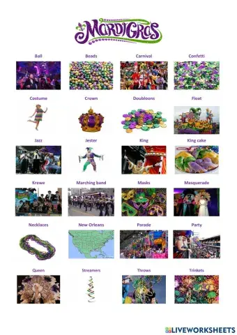 MARDI GRAS (Vocabulary)